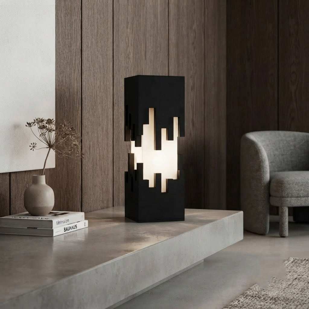 Lampe Design Géométrique Noir & Blanc – Édition Minimaliste