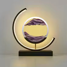 Lampe d'Art Sablier en Verre et Métal
